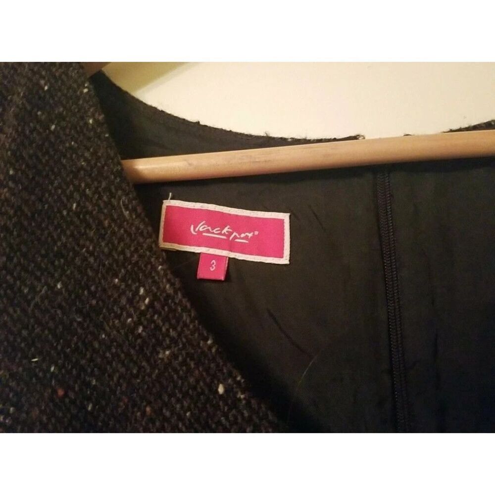 JACKPOT by Carli Gry Women Dress Sarafan Winter Size 3 M/L Brown Melange 65%Wool - Picture 2 of 10